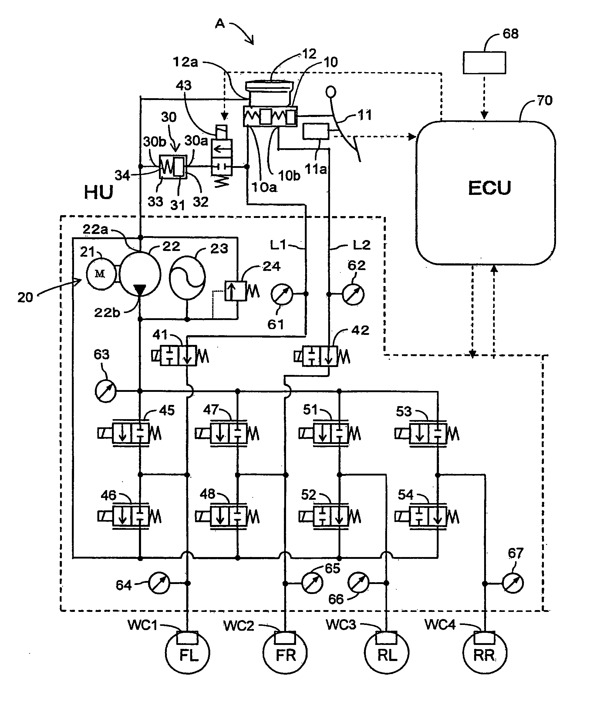 Vehicle brake device