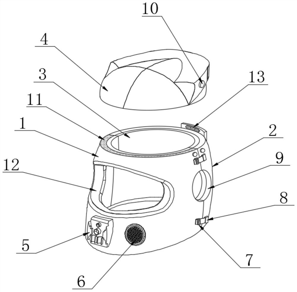 Temporary brain protection device used after large bone flap decompression operation