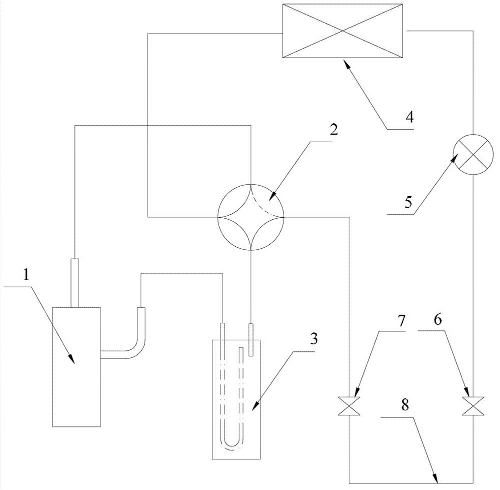 Refrigerant recovery device and method of heat pump of air-conditioner and outdoor unit of air-conditioner