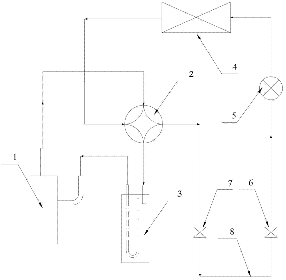 Refrigerant recovery device and method of heat pump of air-conditioner and outdoor unit of air-conditioner