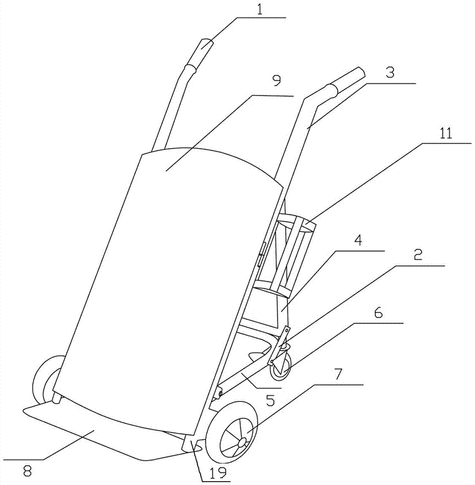 The method of making a self-made detachable cart for the transportation and placement of gas cylinders on the construction site