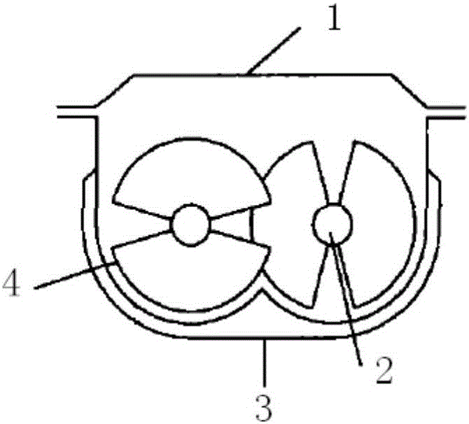 Stirring blade structure of sludge drier