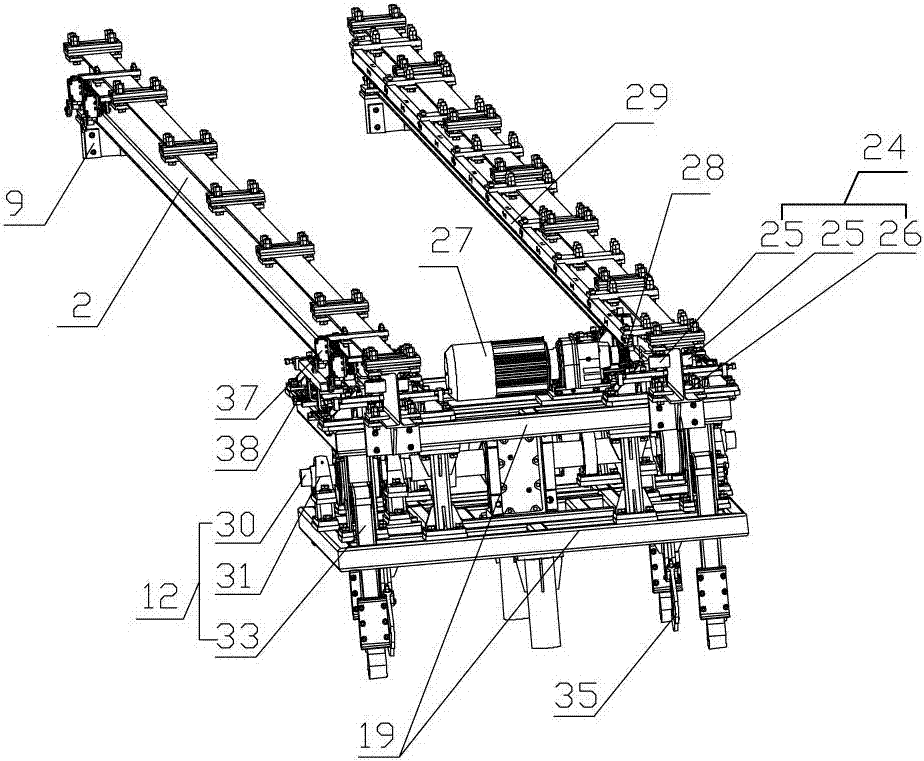 Full-automatic automobile side wall conveying system with high positioning precision