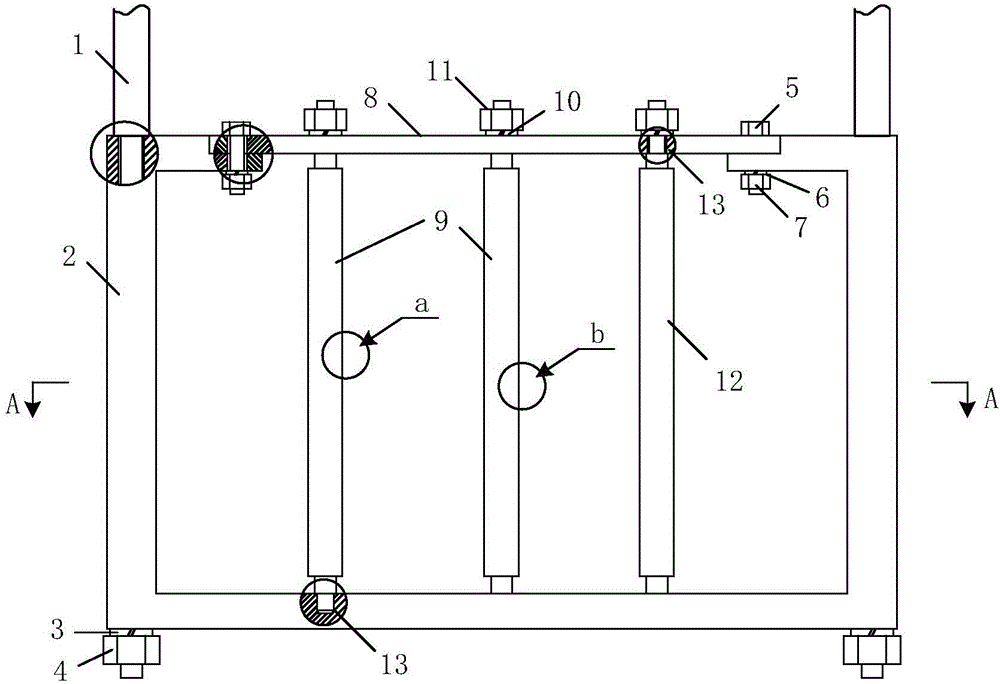 Lotus leaf stem imitative cylinder around flow drag reduction test model