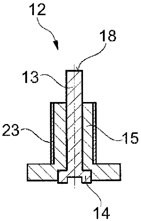 Fitting-optimized friction clutch with force-fitting and/or material-fitting lever spring pin bolt sections fastened to one another