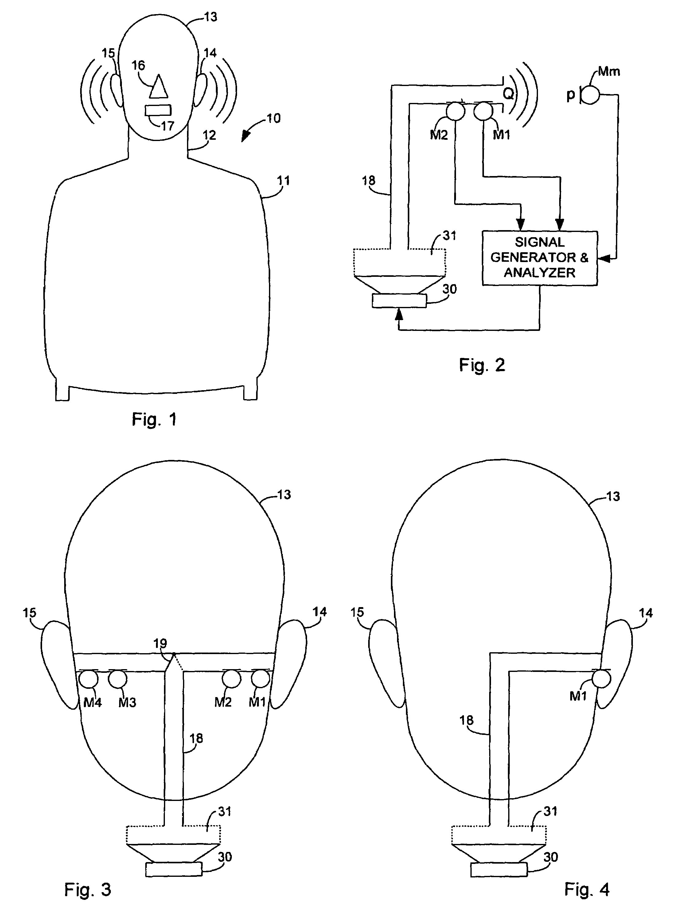 Method and device for determining acoustical transfer impedance