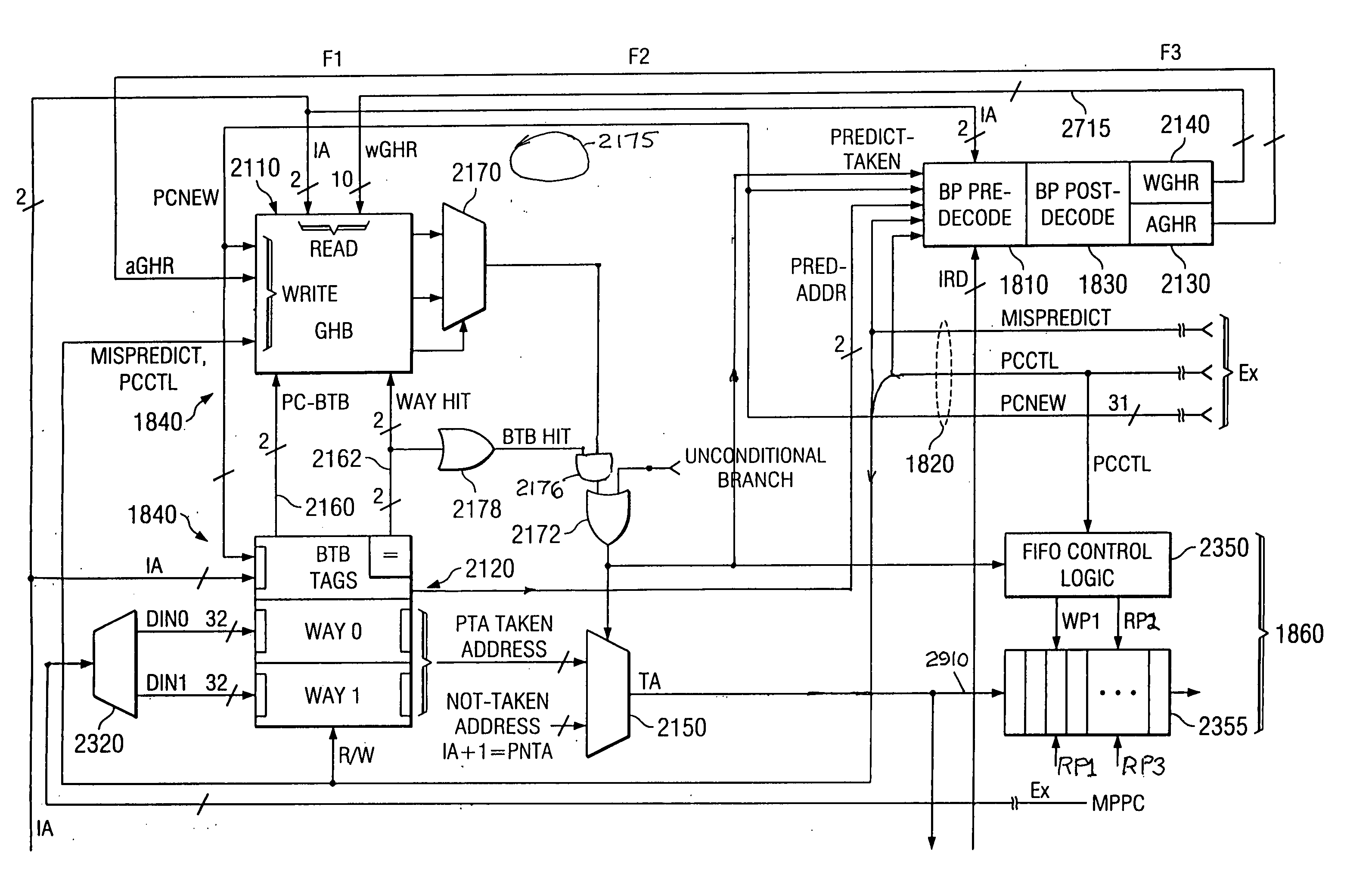 Processes, circuits, devices, and systems for branch prediction and other processor improvements