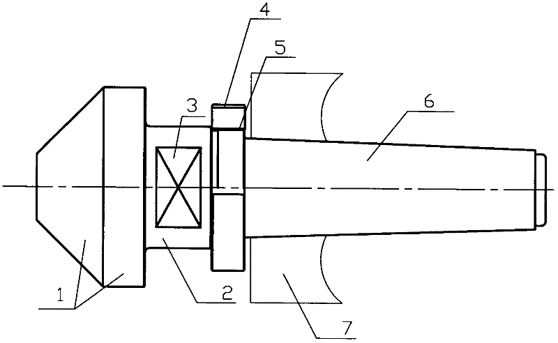 Central hole polishing device for hollow shaft of motor train unit