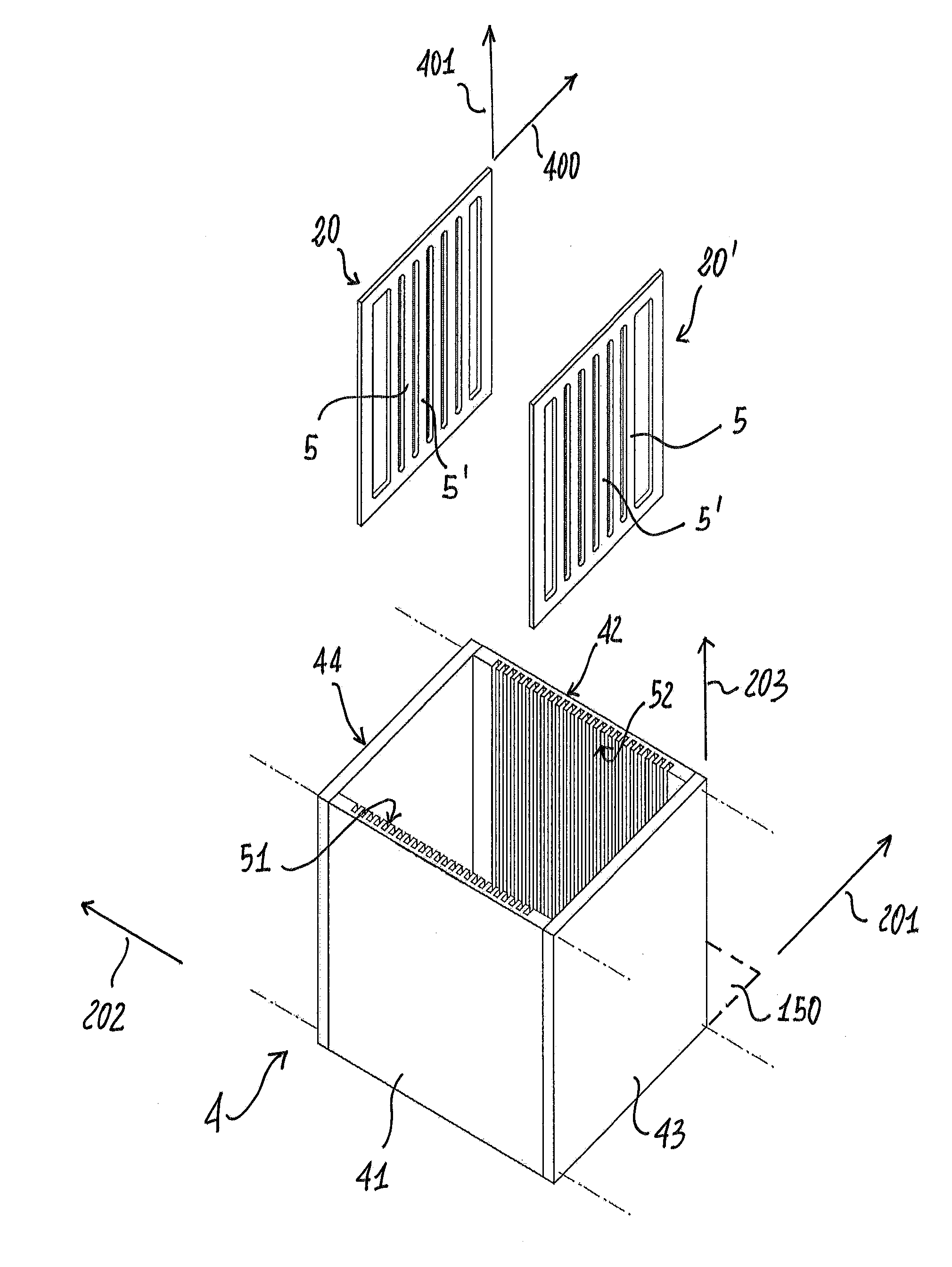 Method for manufacturing panels having translucent elements