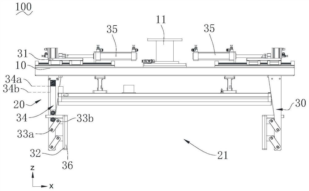 Stacking device and stacking system for stacking packaging box bodies