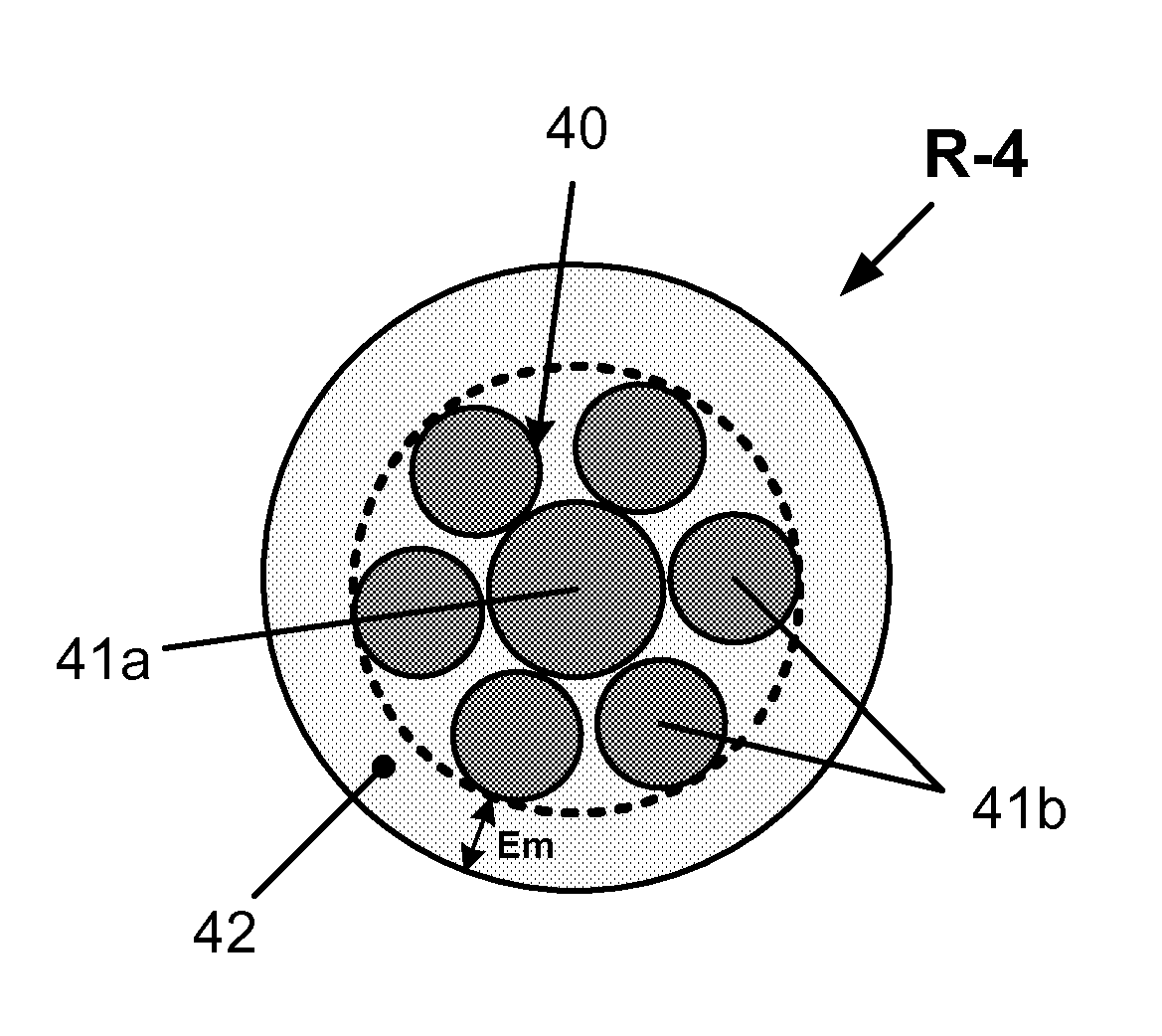 Composite reinforcer sheathed with a layer of polymer that is self-adhesive to rubber