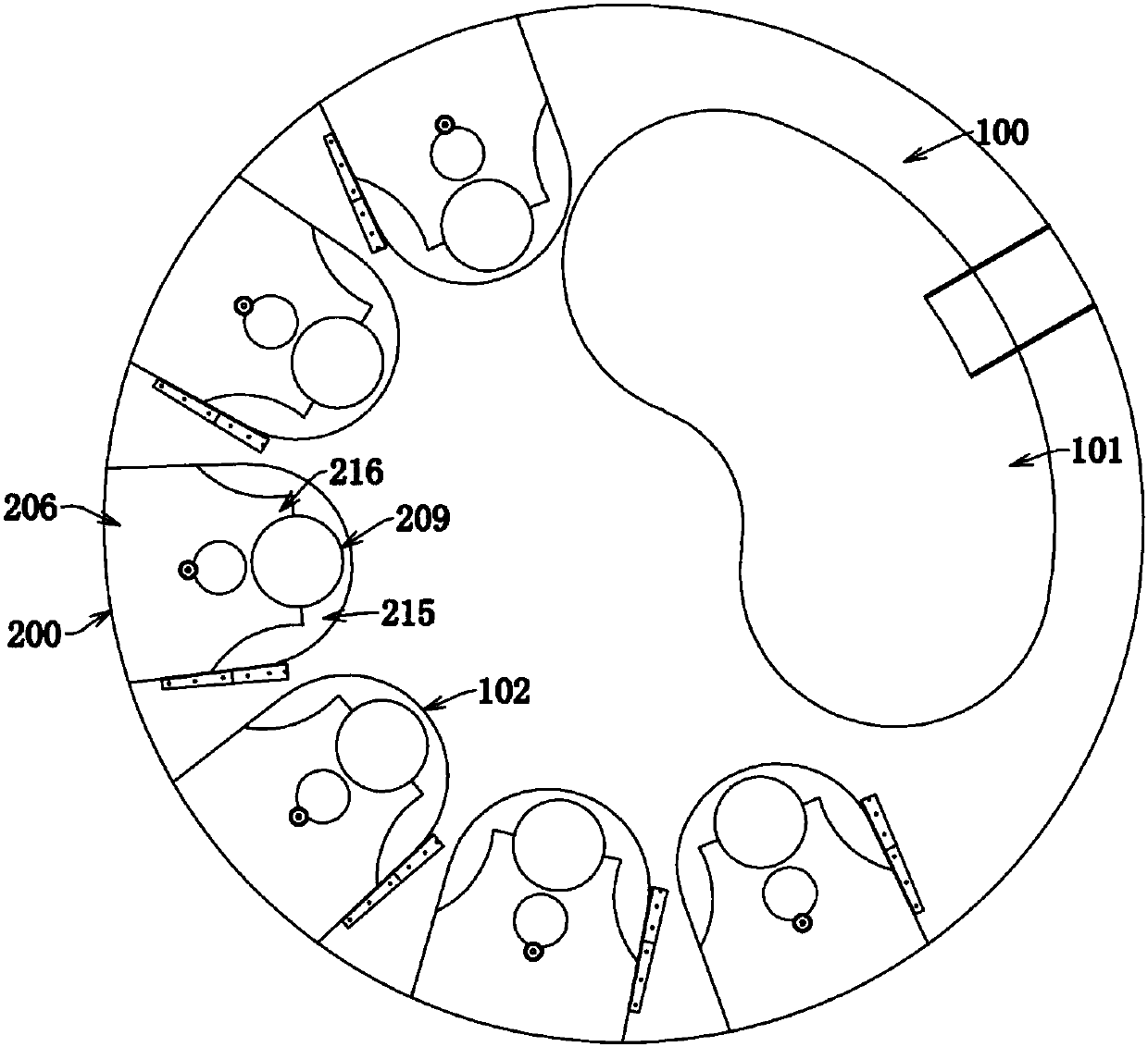 Push type liquid or cream blending and mixing device for experimental use