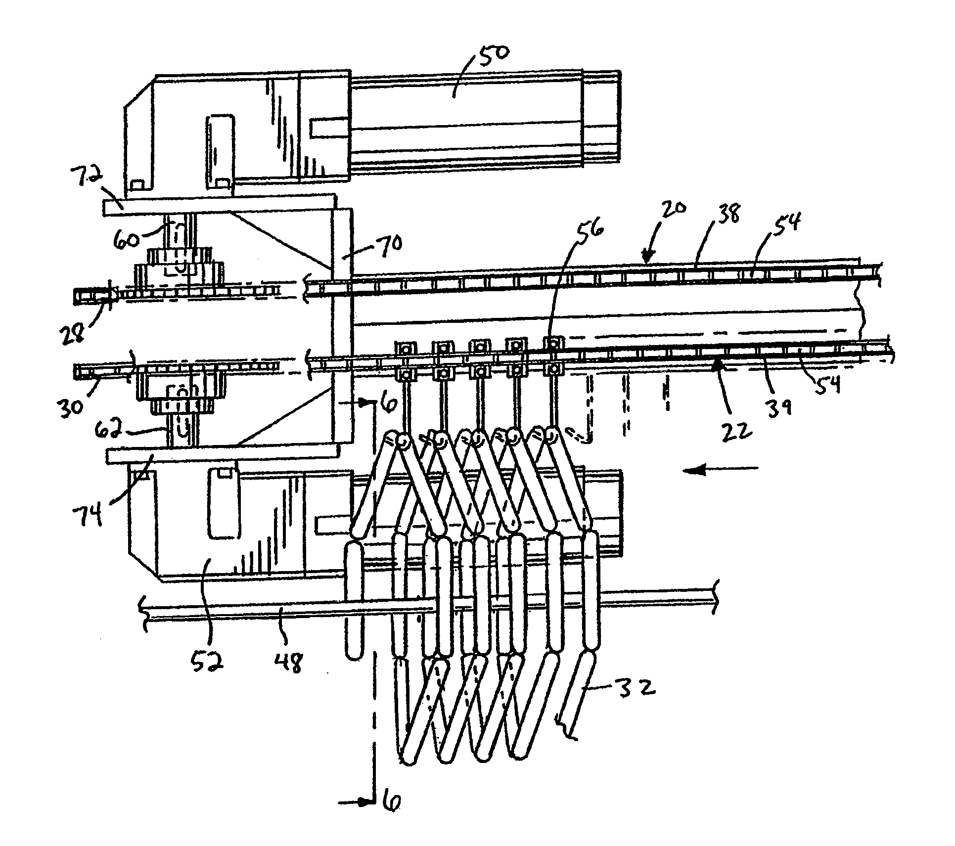 Suspension device for linked products