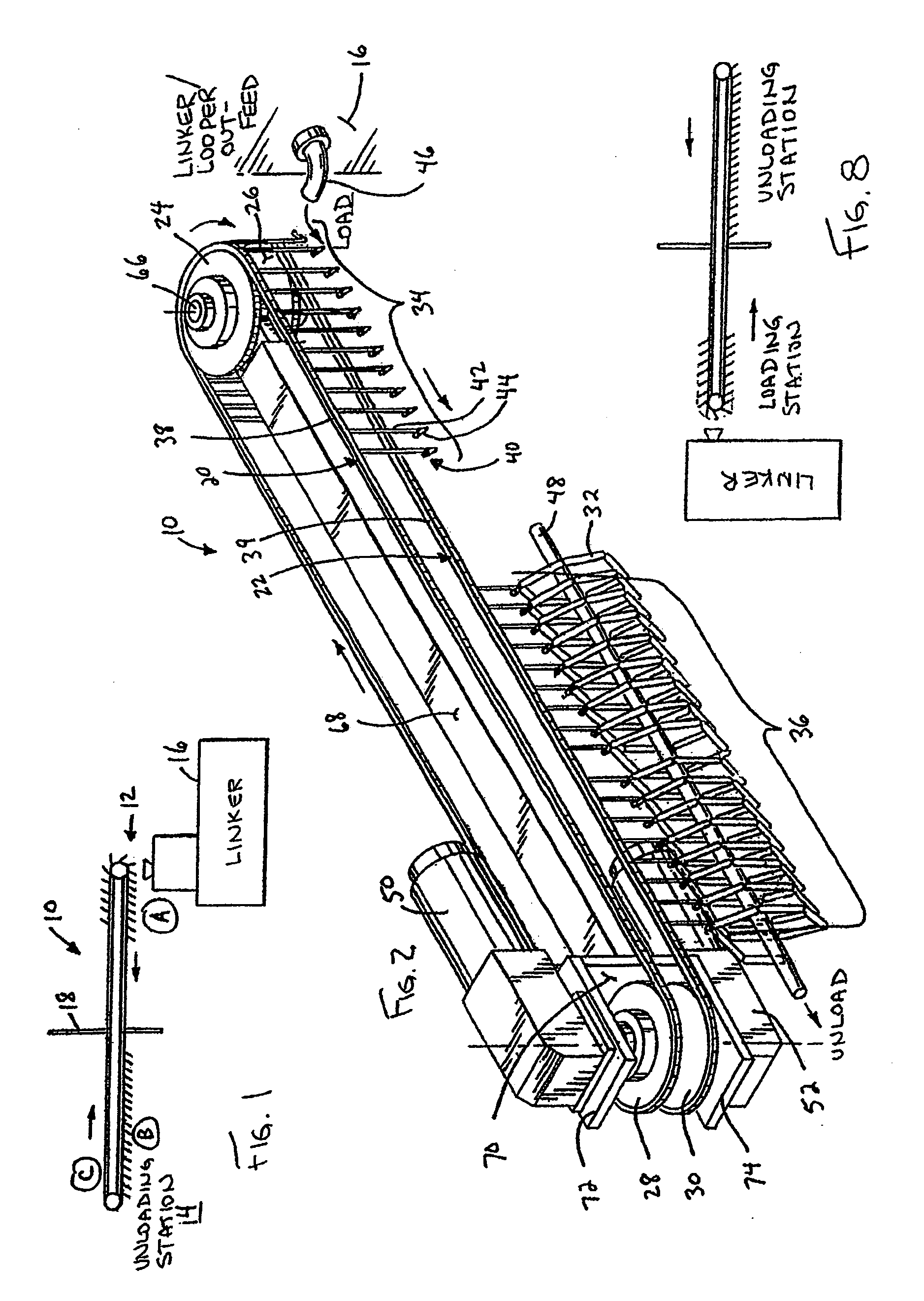 Suspension device for linked products