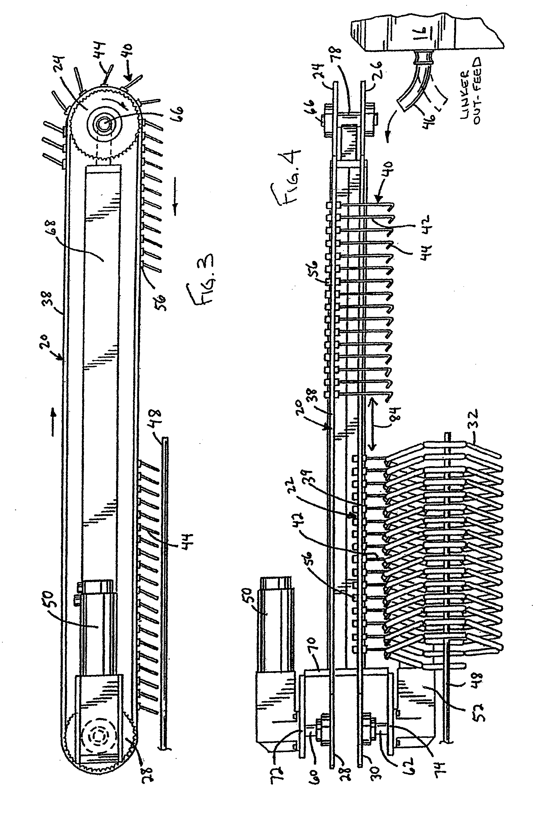 Suspension device for linked products