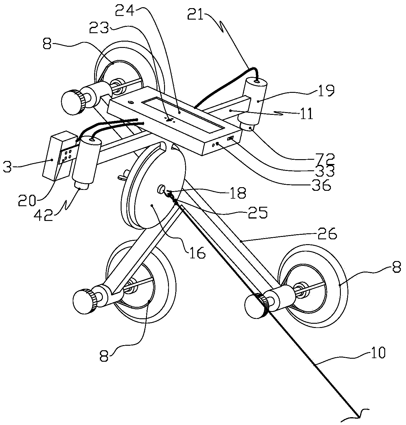 Detector and detecting method for three parameters of escalator