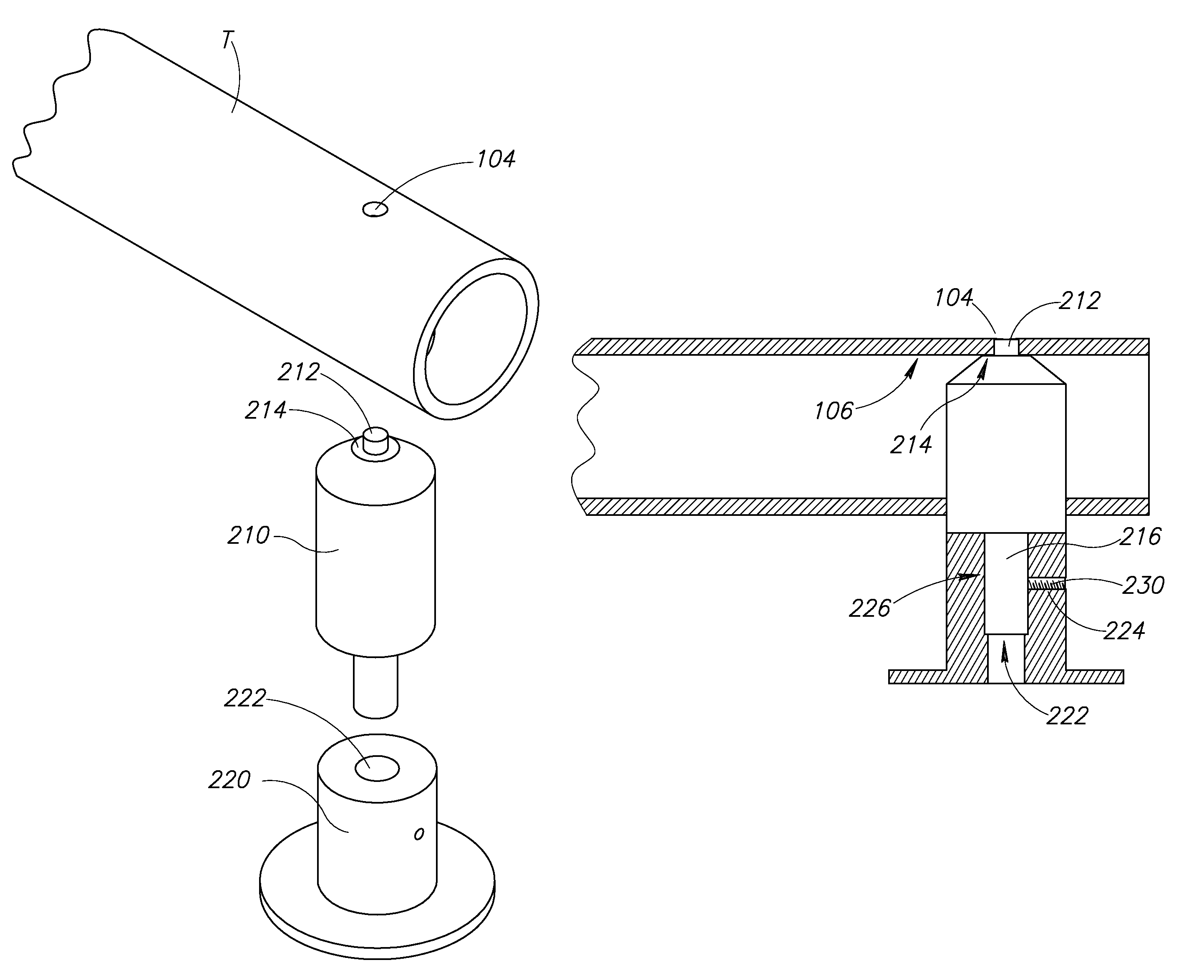 Method and system for securing a cross member to a tube