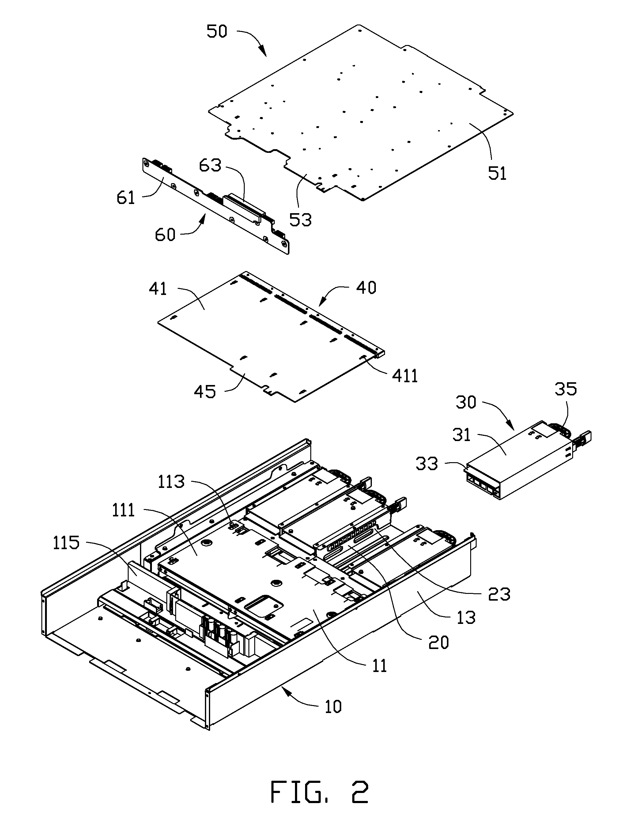 Power supply assembly of server