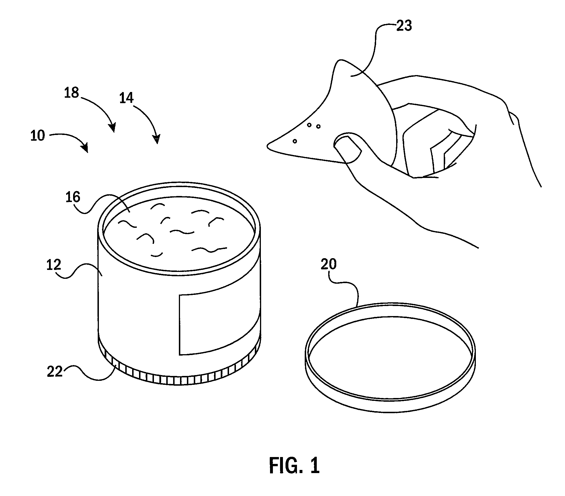 Container with elevating inner wall