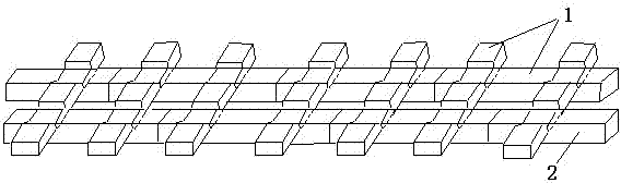 Supporting method of block tenon structure wall in gob-side entry retaining