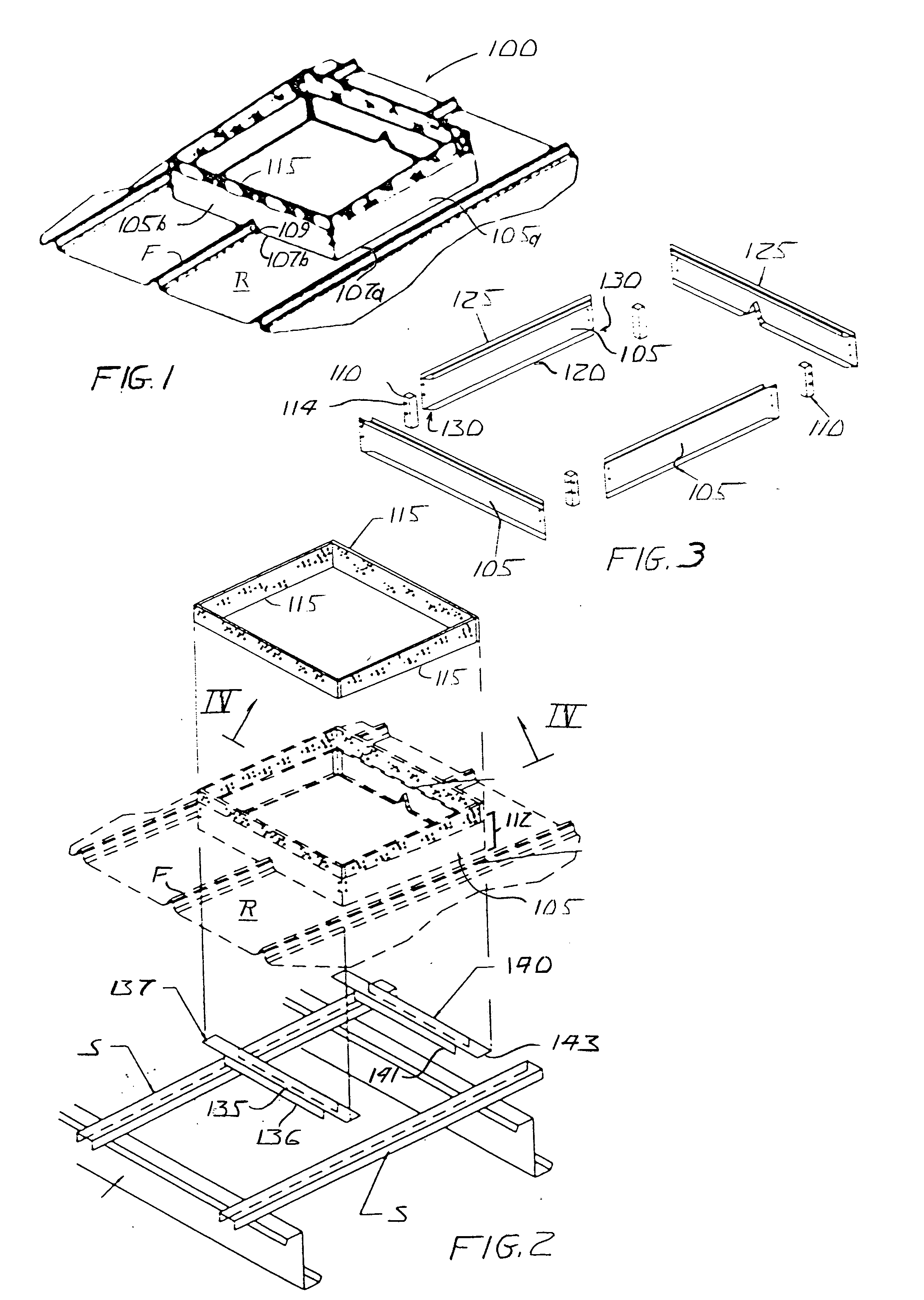 Knock-down roof curb