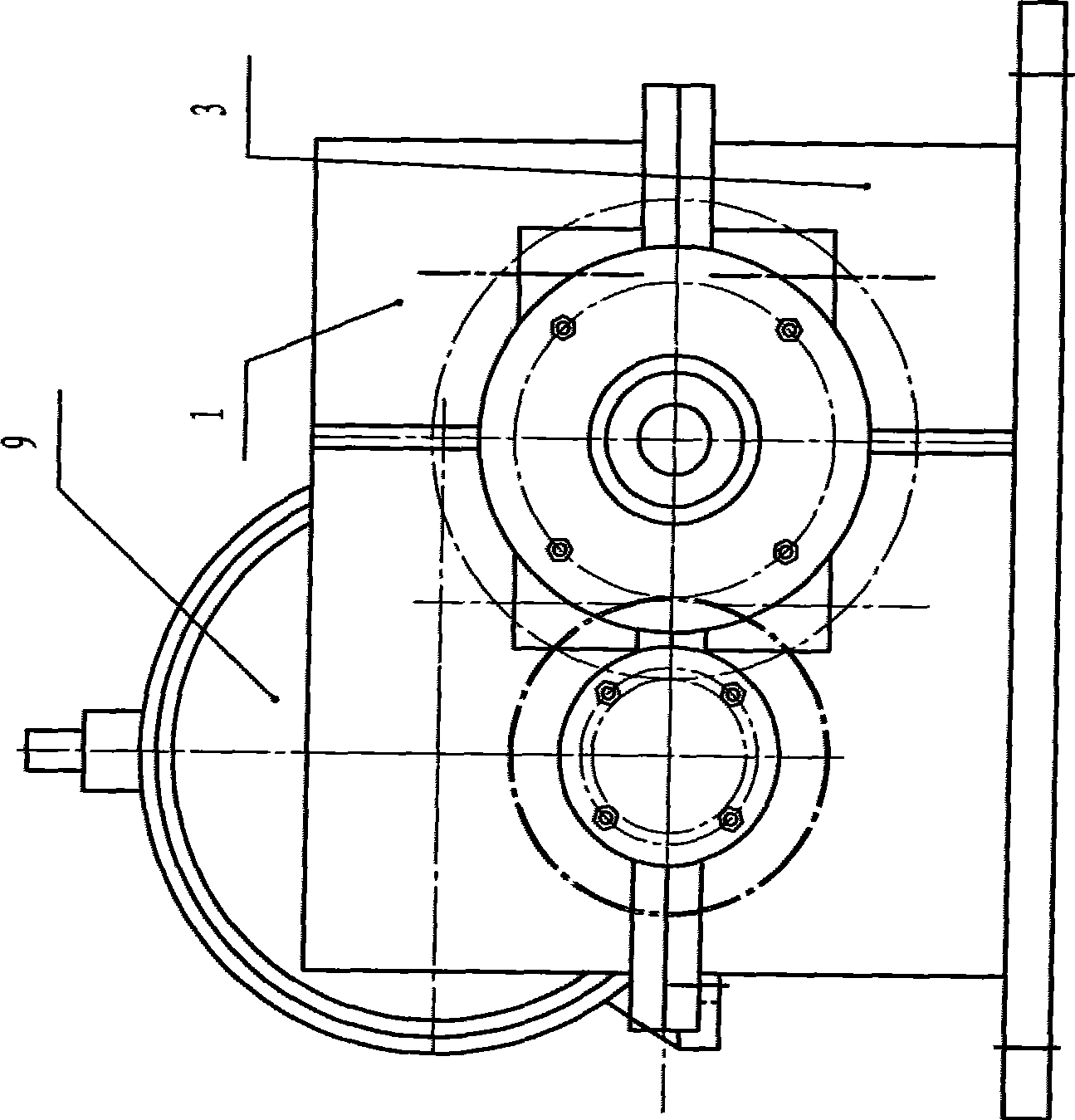 Double drilling rod drive apparatus and double drill rod mash gas outburst prevention drill