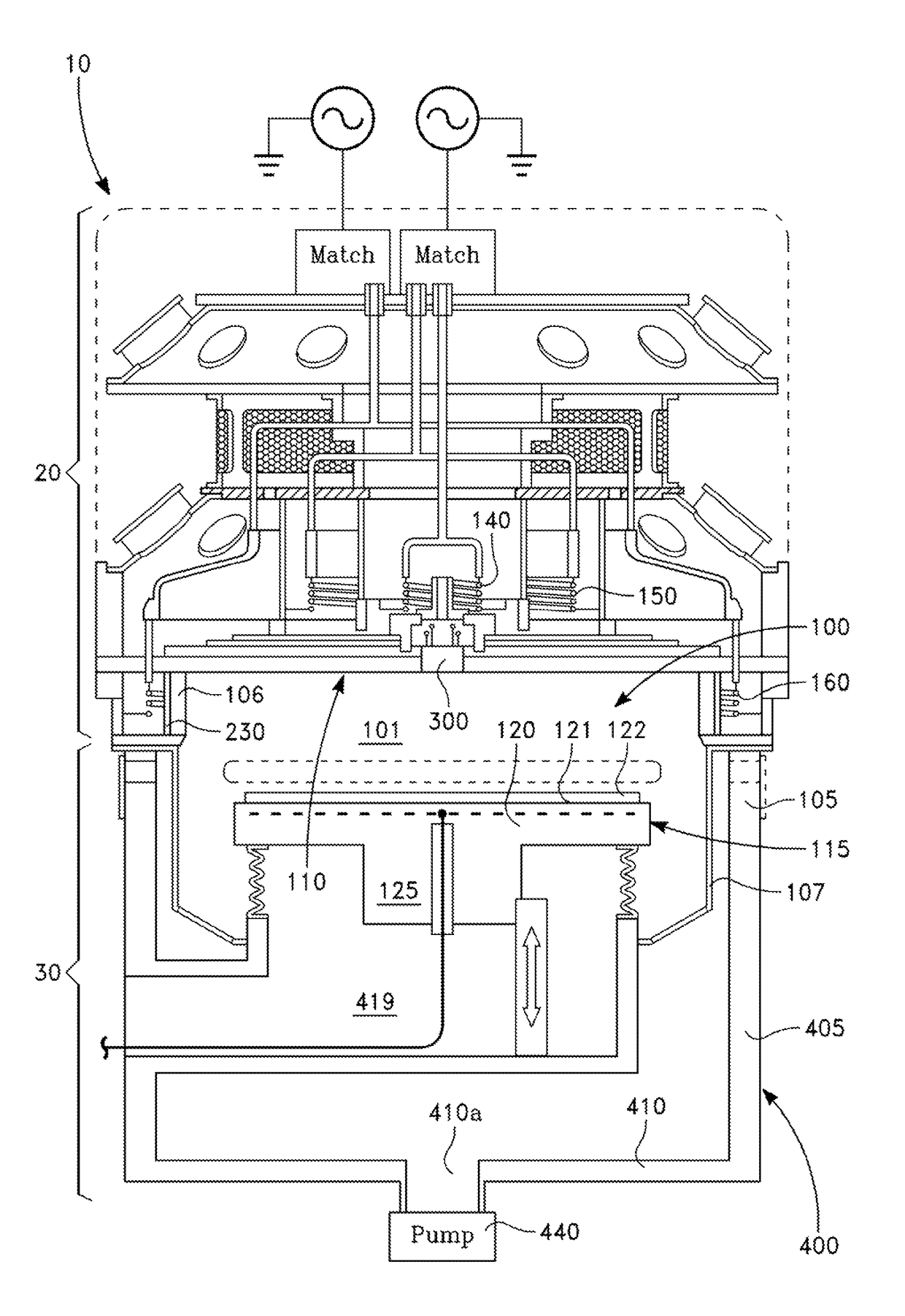 Symmetrical inductively coupled plasma source with symmetrical flow chamber