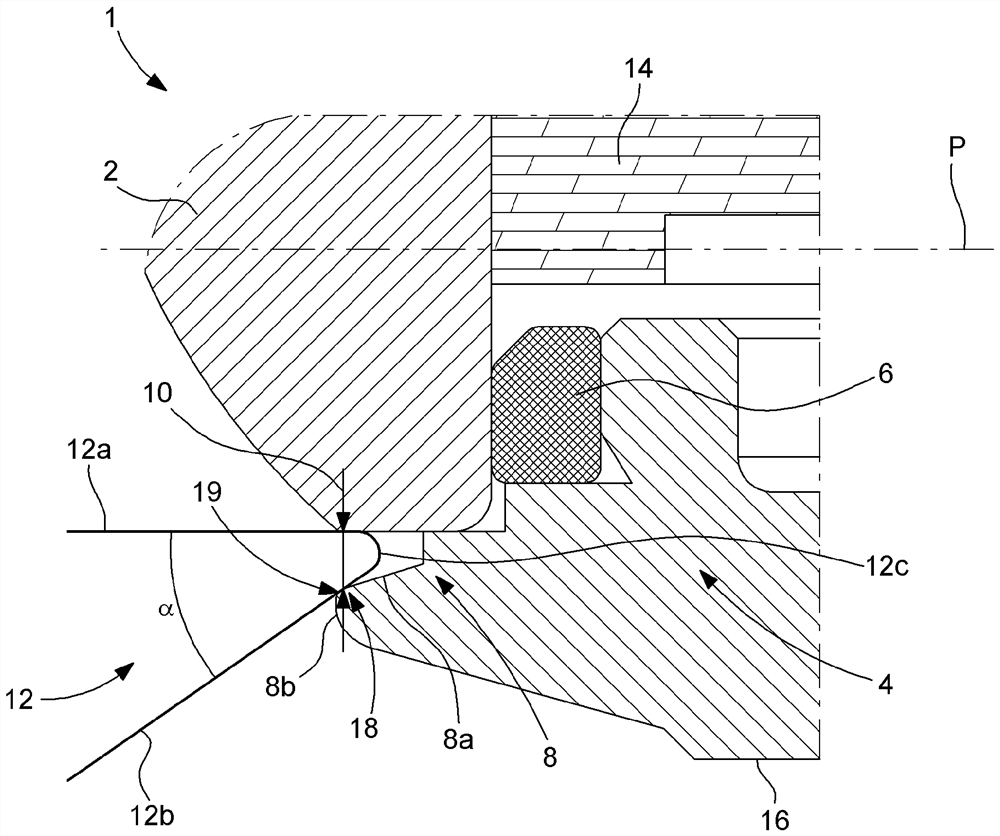 Tool for separating bottom cover from center of timepiece case, bottom cover having slot adapted to receive tool, timepiece equipped with such bottom cover