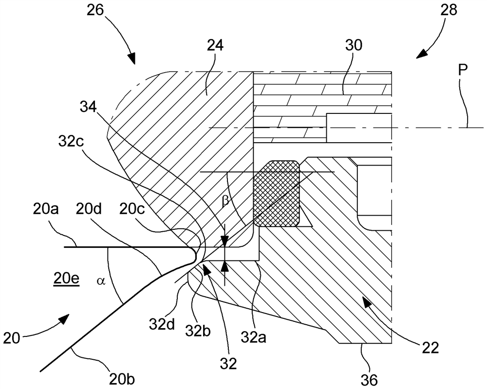 Tool for separating bottom cover from center of timepiece case, bottom cover having slot adapted to receive tool, timepiece equipped with such bottom cover