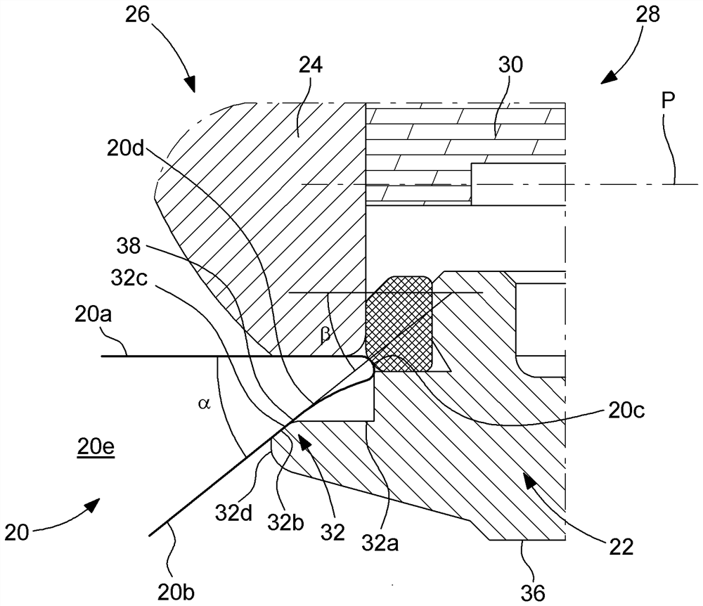 Tool for separating bottom cover from center of timepiece case, bottom cover having slot adapted to receive tool, timepiece equipped with such bottom cover