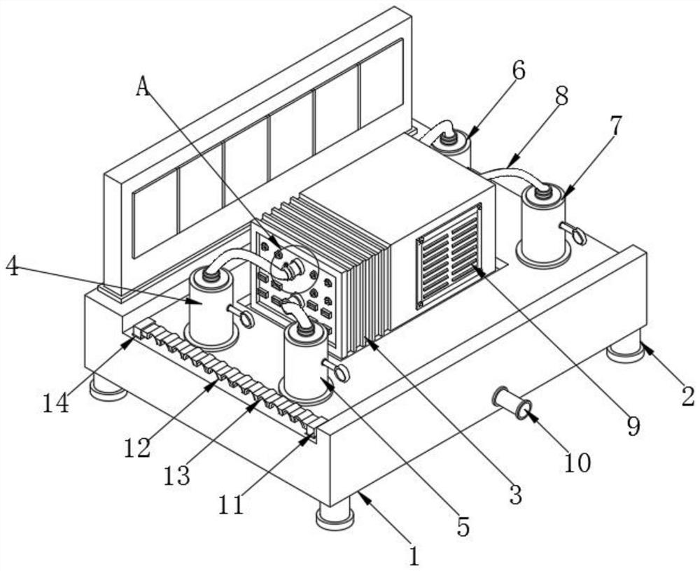 Hydrogen fuel cell testboard humidification gas and cell stack water balance detection device