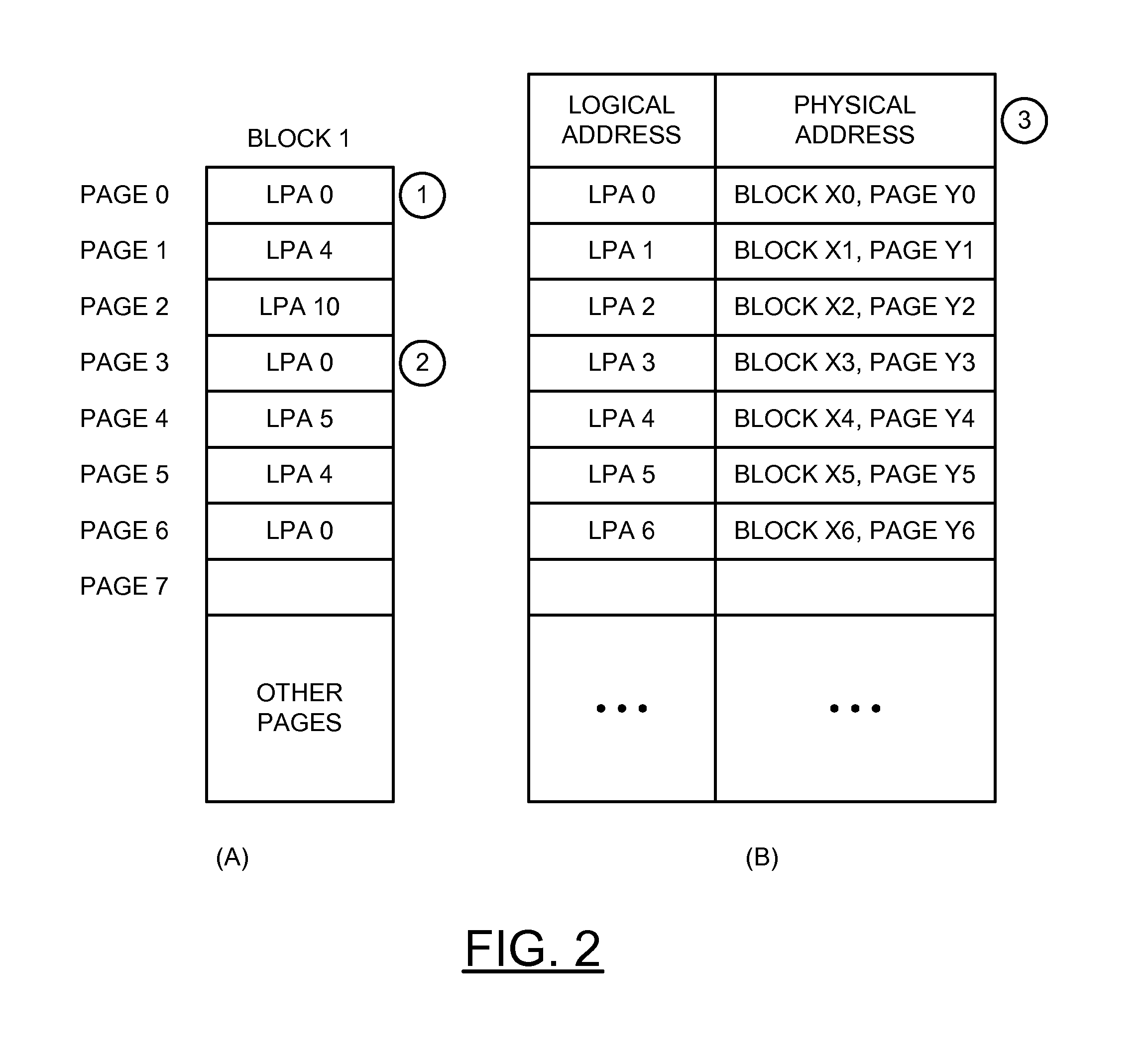 Physical-to-logical address map to speed up a recycle operation in a solid state drive