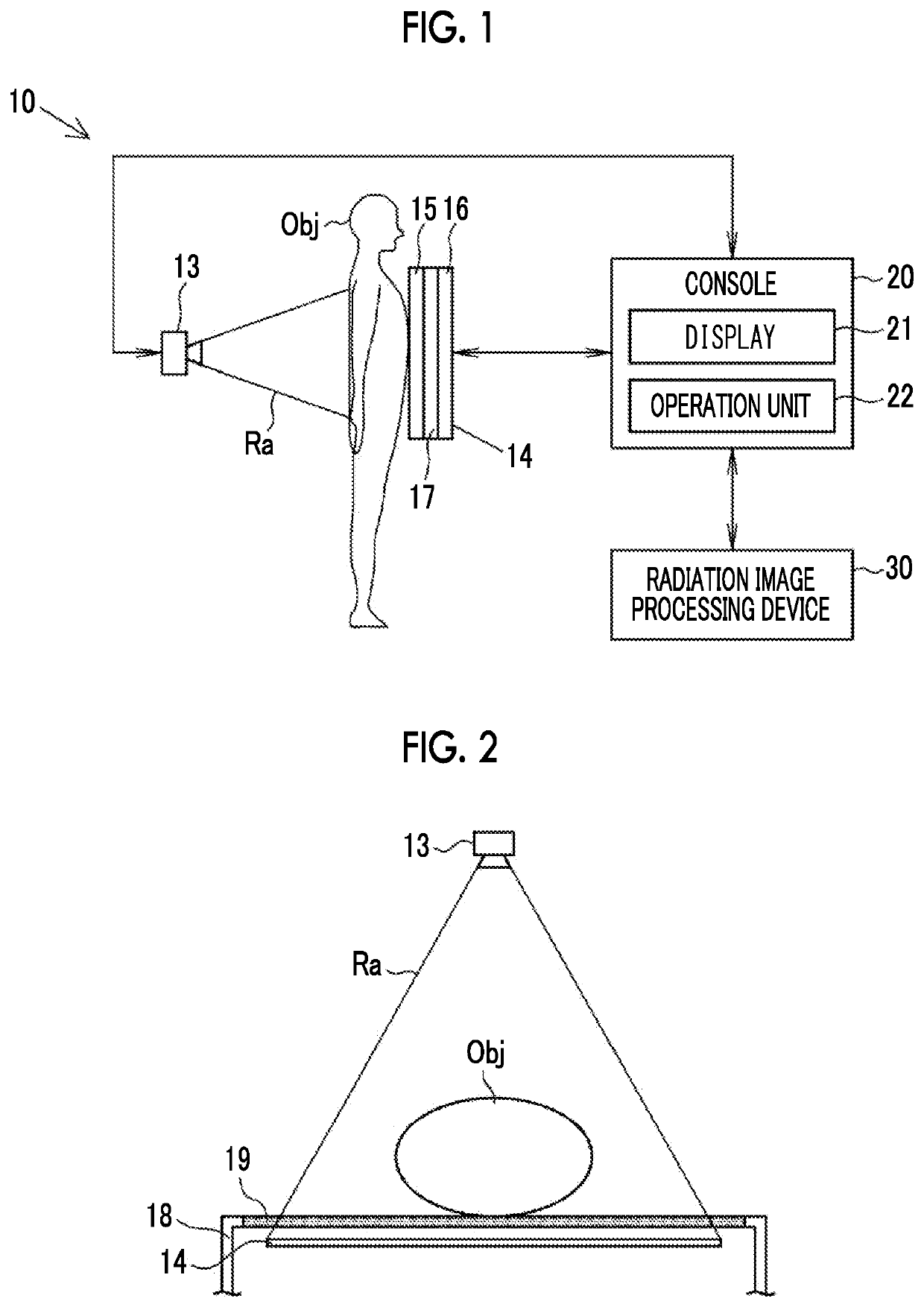 Radiation image processing device and radiation image processing method