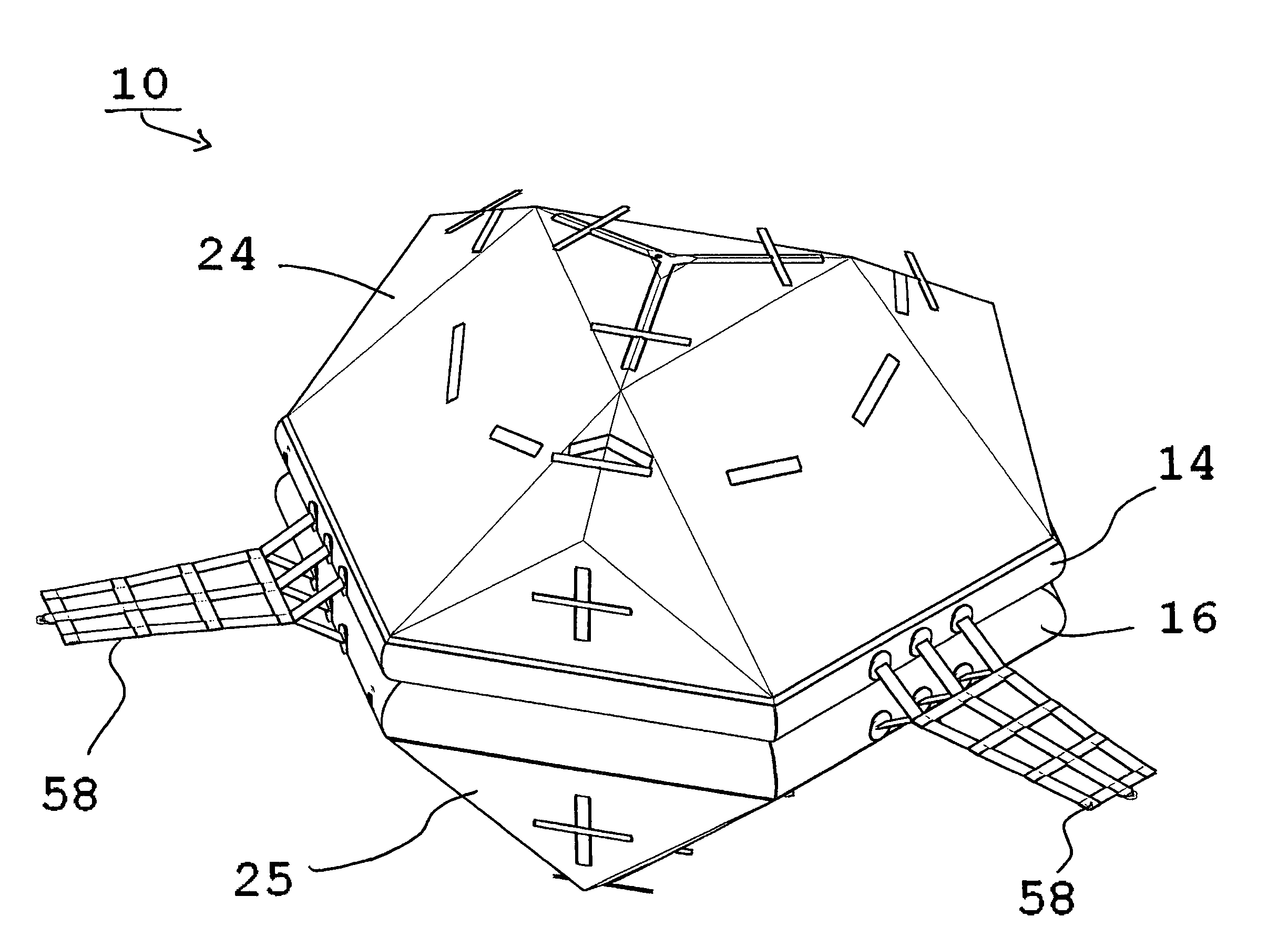 Reversible life raft system