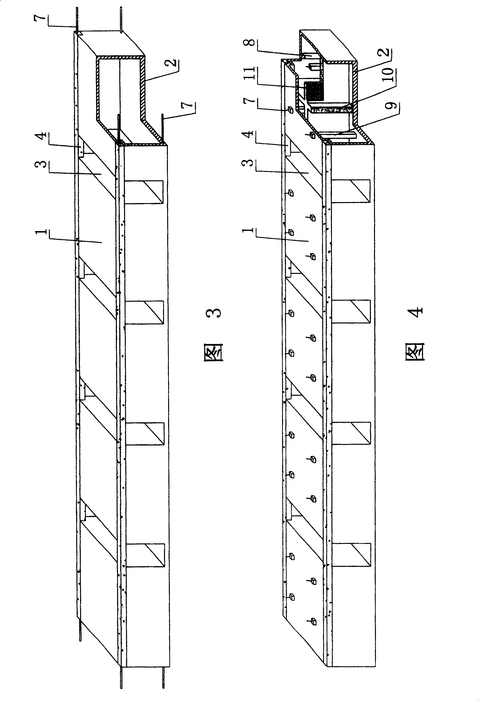 Cavity member for hollow slab