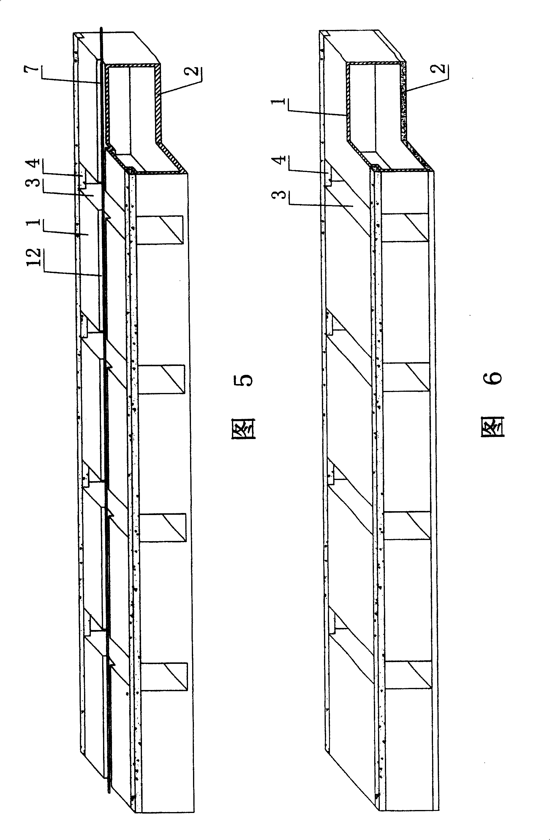 Cavity member for hollow slab