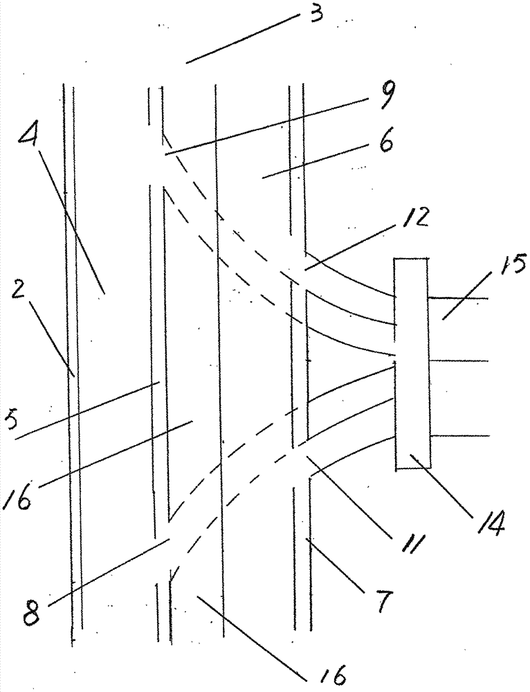 Expressway for achieving mutually isolating passing of motor vehicles through passages according to types