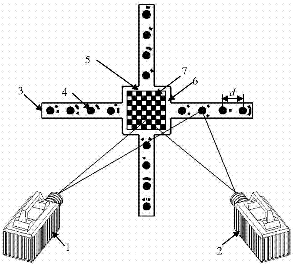 Flexible-target-based close-range large-field-of-view calibrate method of high-speed camera