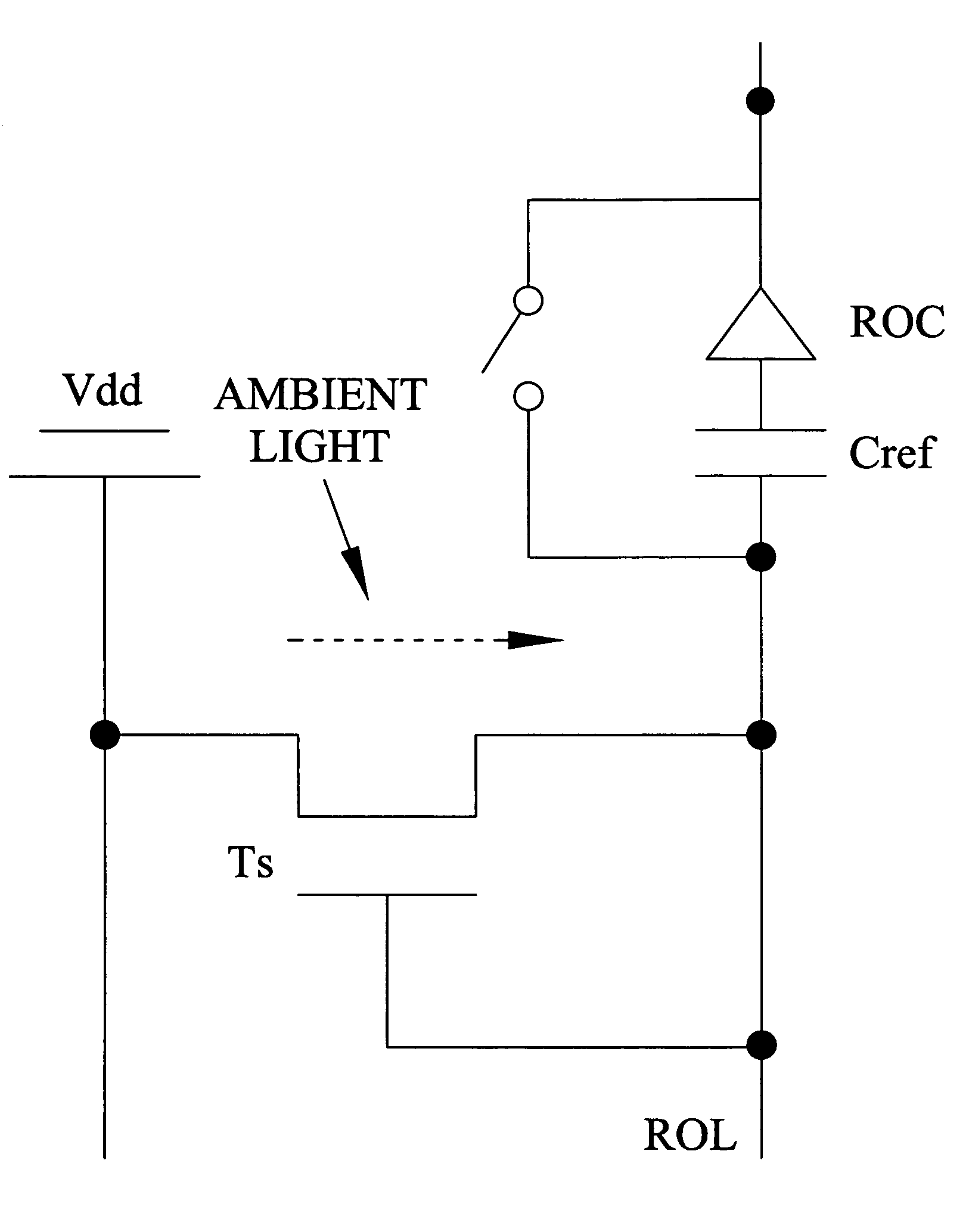 LCD with ambient light sense function and method thereof