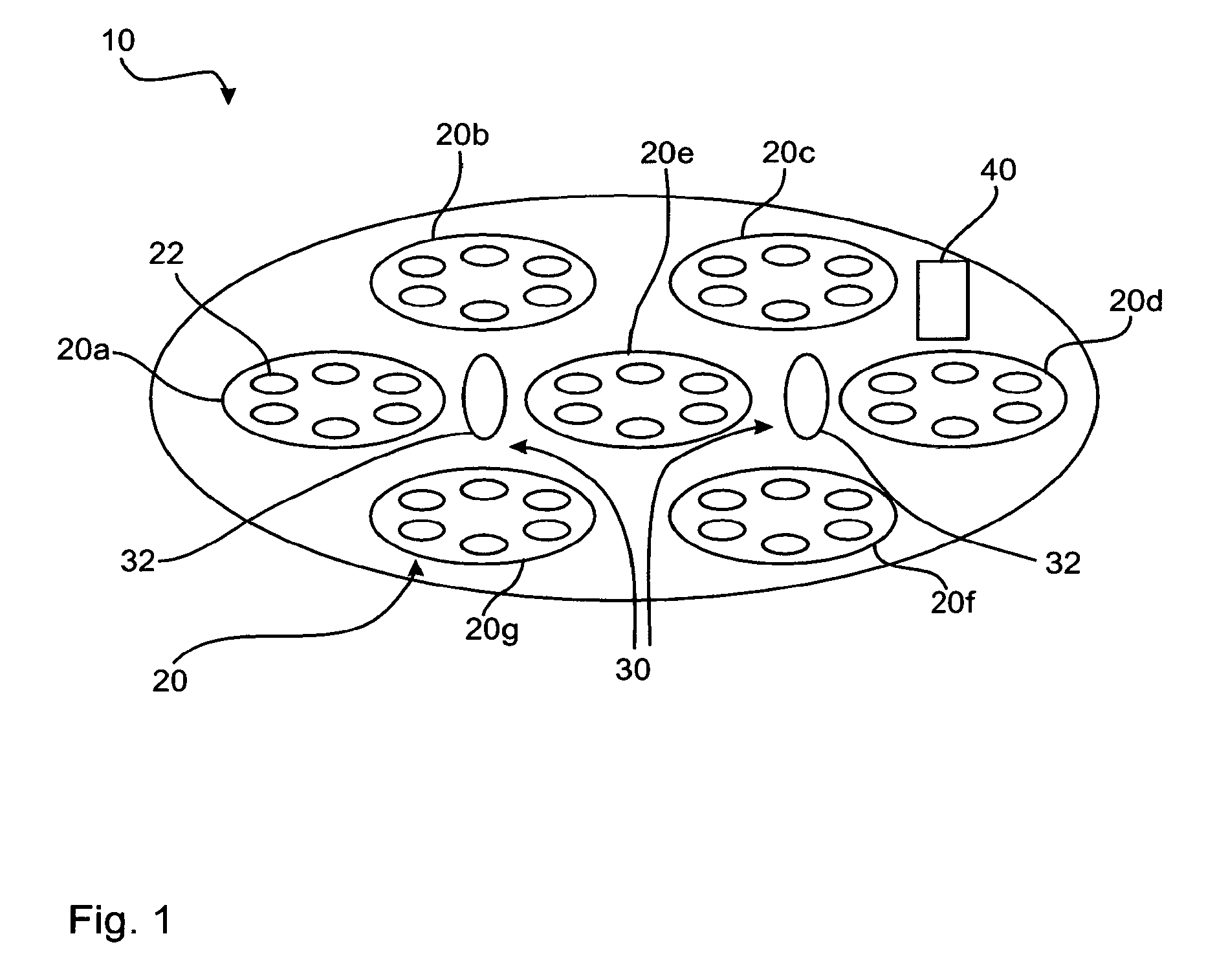 Method for improving the illumination of an illumination region from an illumination device