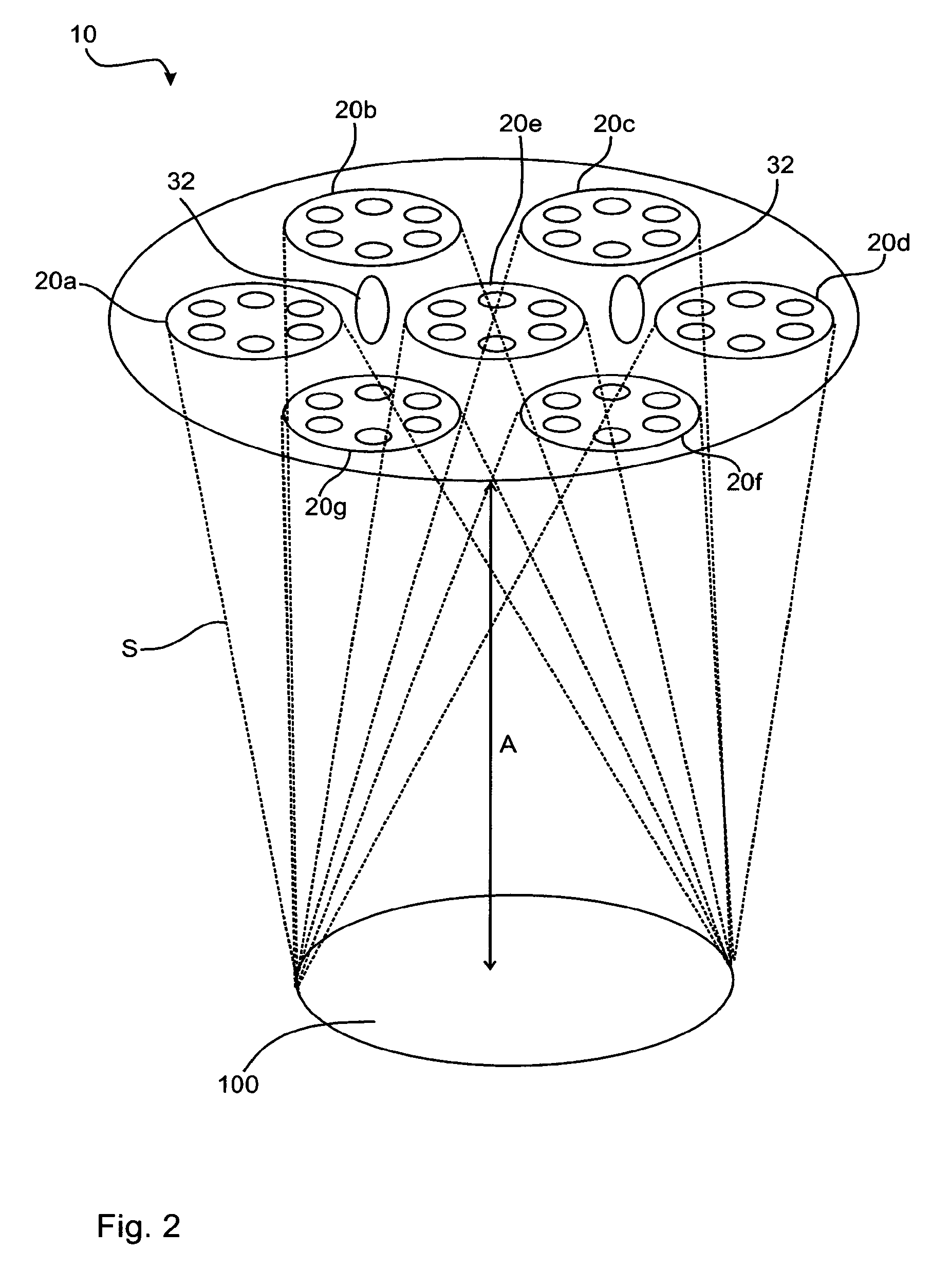 Method for improving the illumination of an illumination region from an illumination device