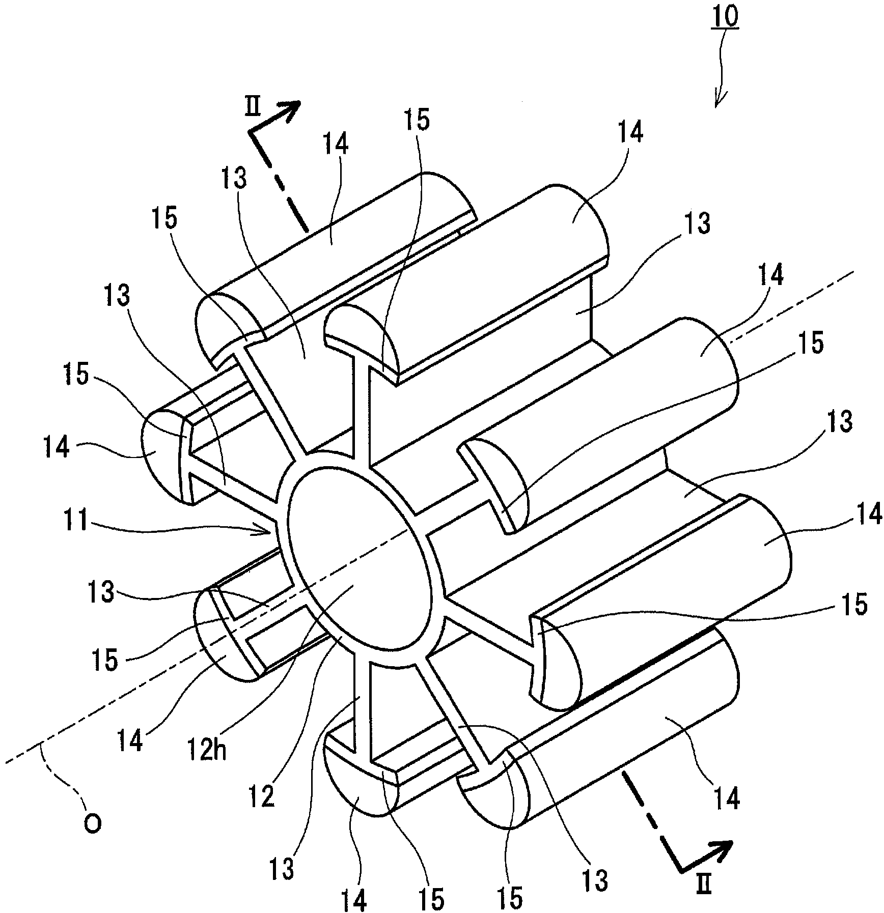 Film winding core, and wound film body using same