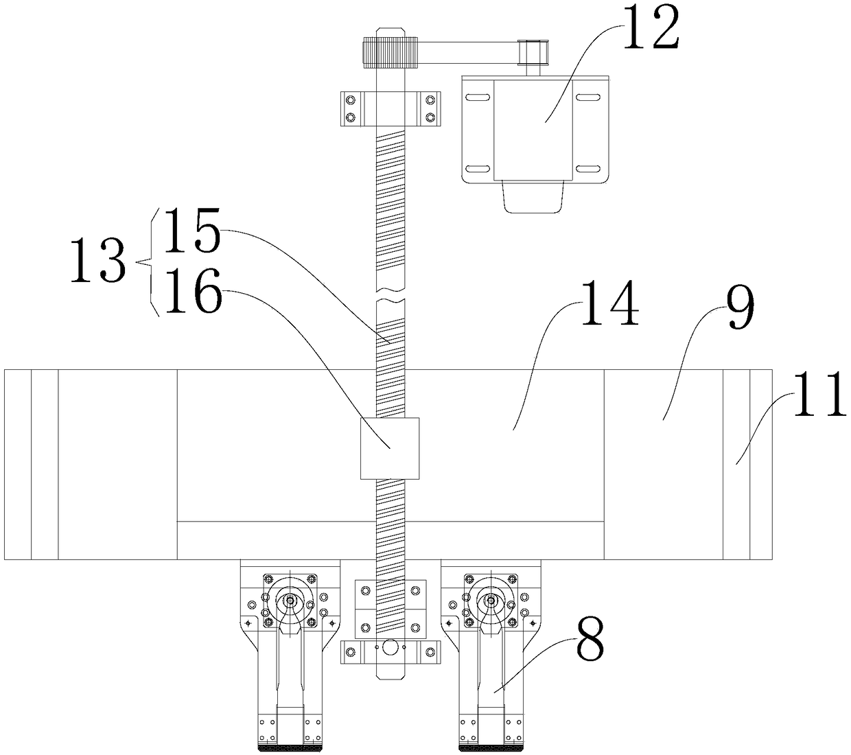 Rib rolling device and rib rolling equipment