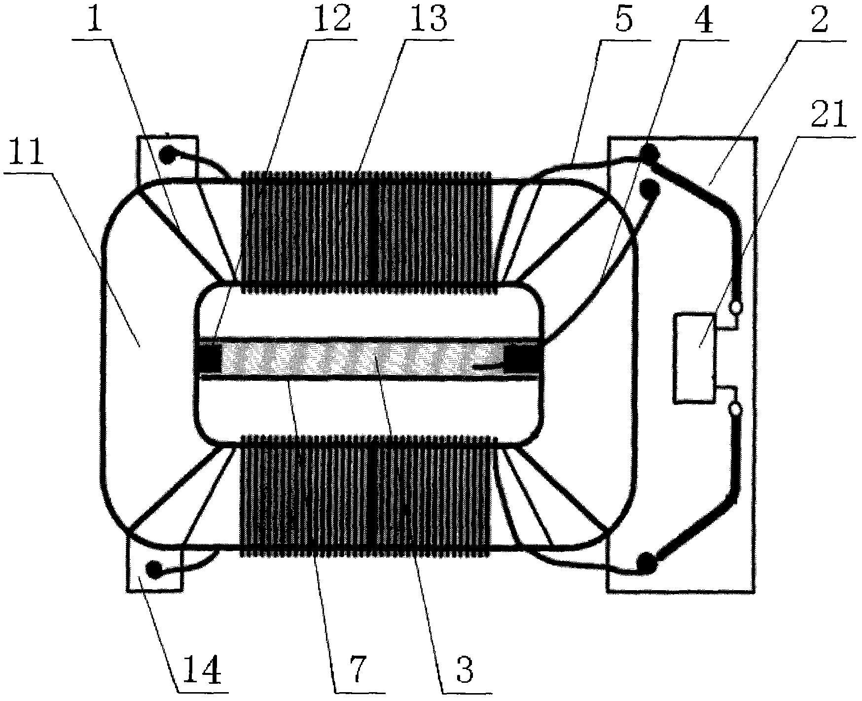 Plane magnetic integrated electro magnetic interference (EMI) filter