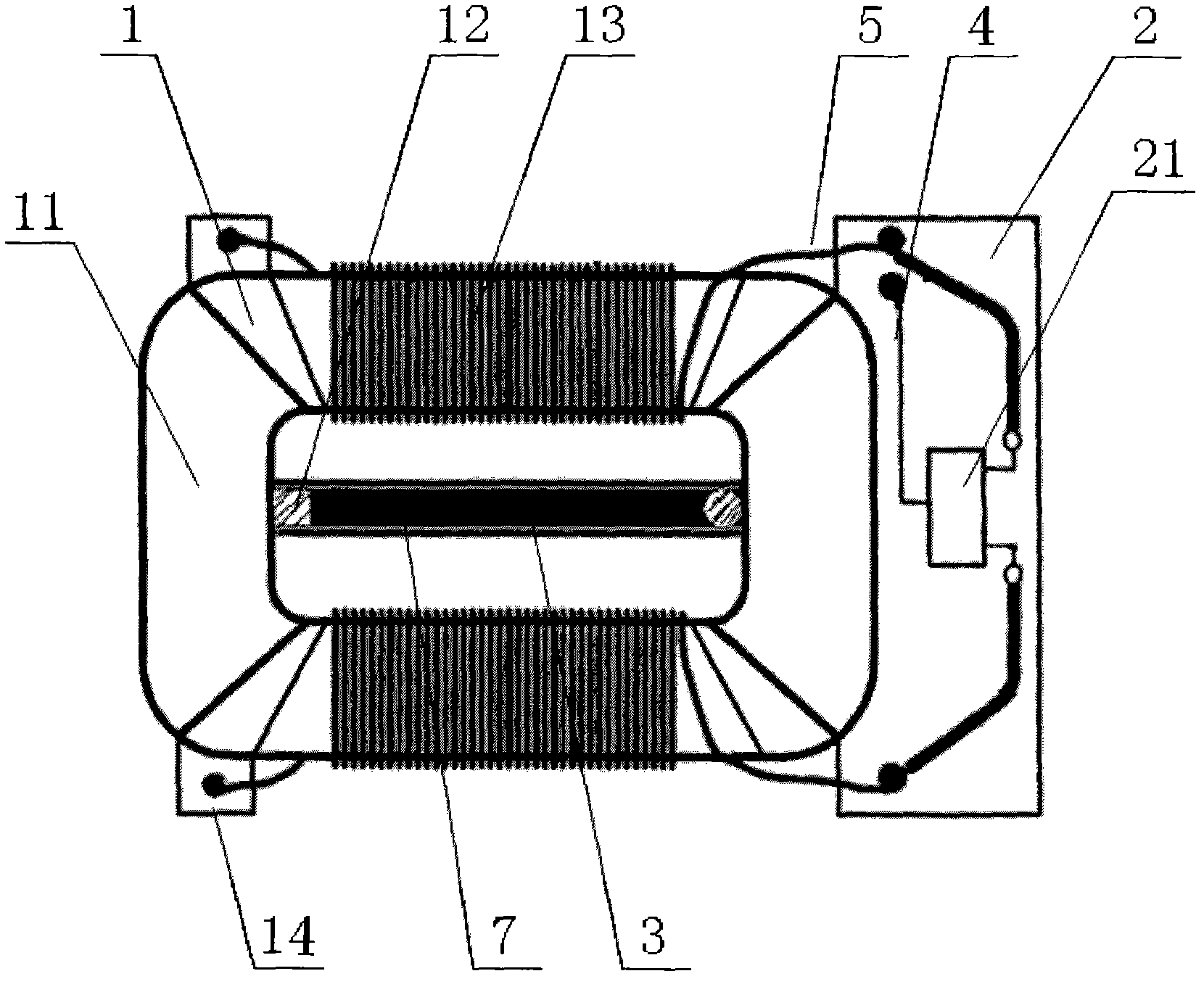 Plane magnetic integrated electro magnetic interference (EMI) filter