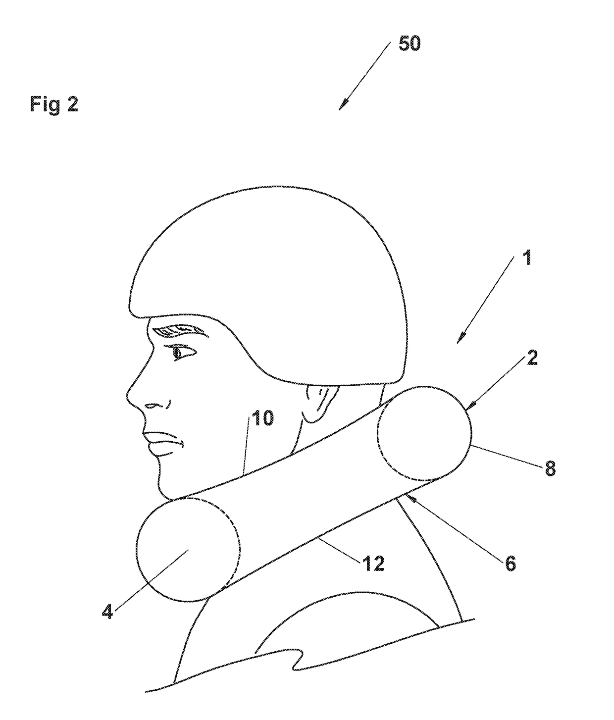 Inflatable blast-induced brain injury prevention device