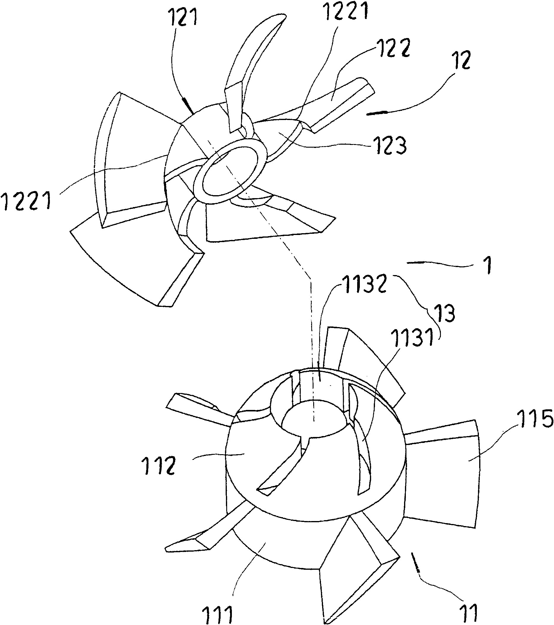 Combined impeller