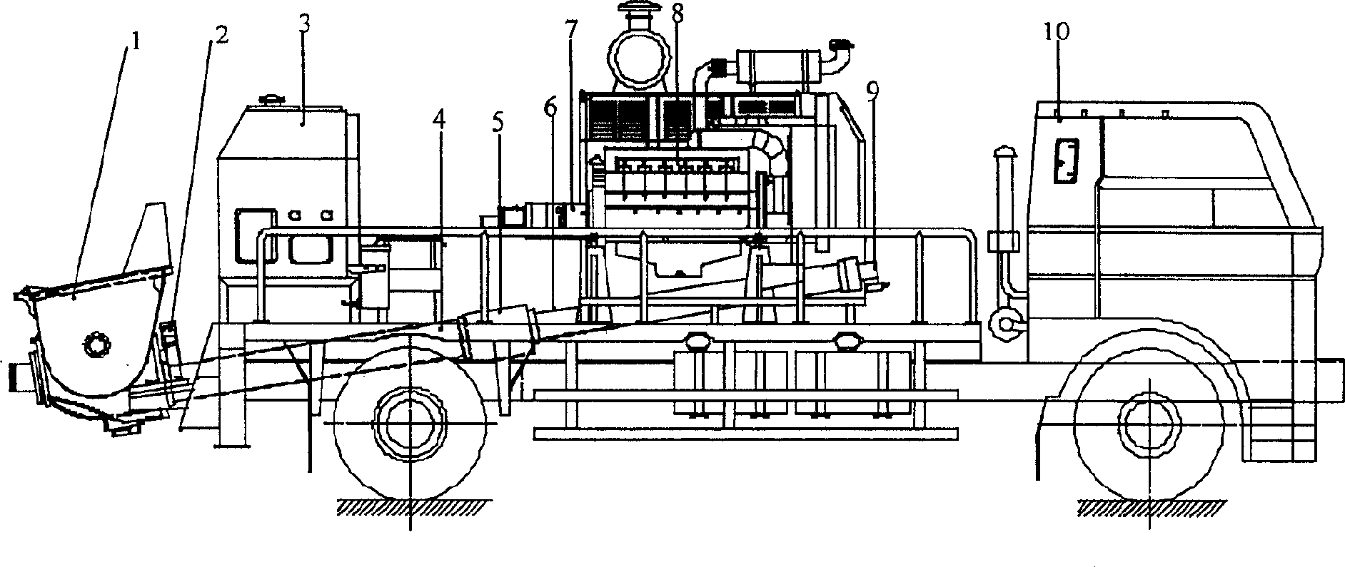 Vehicle mounted concrete transfer pump