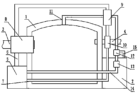 Low-consumption thermal circulation type glass processing kiln furnace