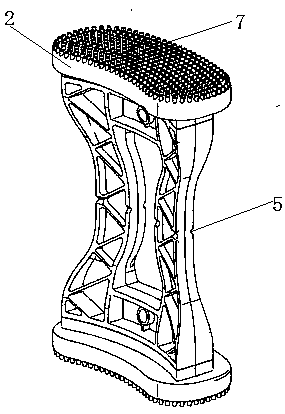 Support for connecting inner upper surface with inner lower surface of oil tank